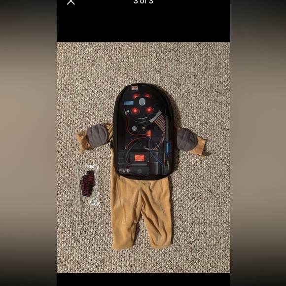 Ghostbuster Jumpsuit With Attached Elbow Pads and Backpack Straps - Picture 2 of 4